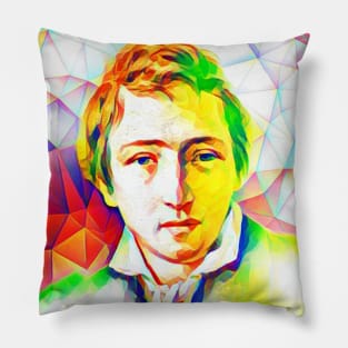 Heinrich Heine Colourful Portrait | Heinrich Heine Artwork 11 Pillow