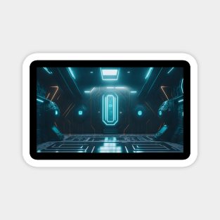 Spaceship futuristic interior Magnet