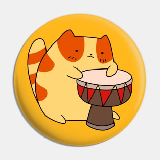 Djembe Tabby Cat Pin