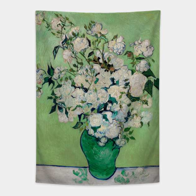 Roses by Vincent van Gogh Tapestry by MasterpieceCafe