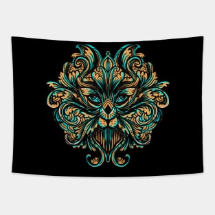 fox floral ornament Tapestry