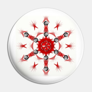 Red spheres Pin
