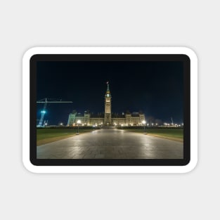 Canada's Parliament Buildings at night Magnet