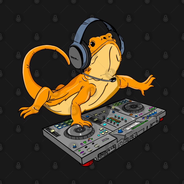 Bearded Dragon DJ Sound Tech Party by HiDearPrint