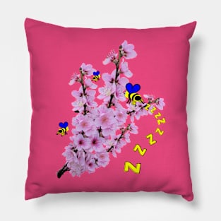 Bees and Flowers Pillow