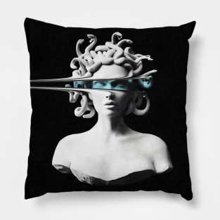 Medusa surreal portrait Pillow