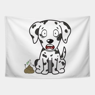 Funny dalmatian smells poo poo Tapestry