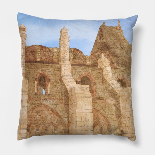 Holyrood Abbey Pillow by vixfx