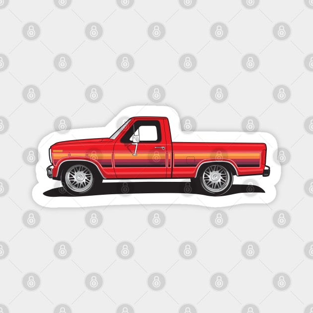 1986 Freewheeling Ford Bullnose Truck Magnet by RBDesigns