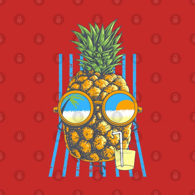 Pineapple Summer Vibe by Katheryn's Studio