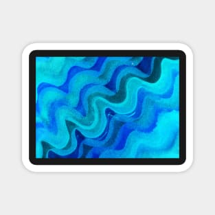 Blue background with waves Magnet