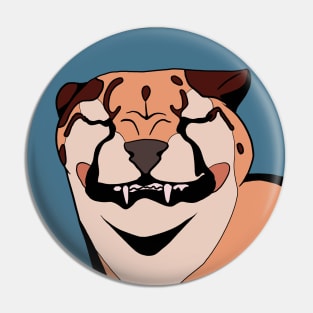 Happy Cheetah - Funny Animal Design Pin