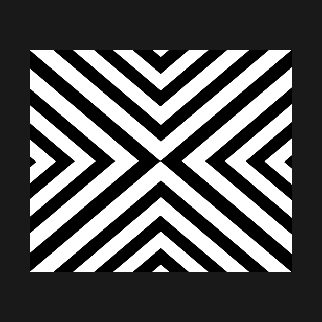 Abstract triangles geometric pattern - black and white. by kerens