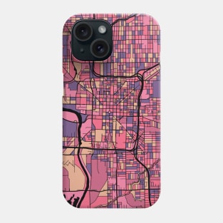 Indianapolis Map Pattern in Purple & Pink Phone Case