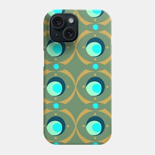 Beads and Scallops Repeat Gold on Soft Khaki Phone Case