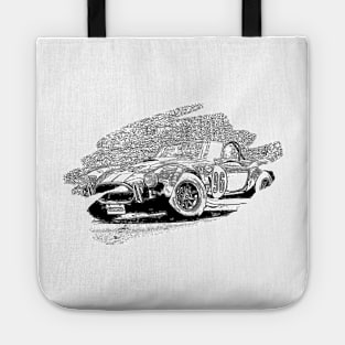 Cobra Action Art Splash Print Wireframe Tote