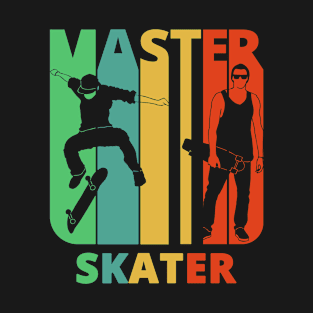 Master Skater Silhouette, retro design. T-Shirt