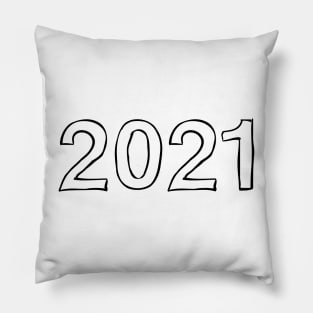 Class of 2021 Doodle Font Pillow