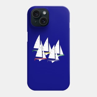 Hampton One Design Sailboats Racing Phone Case