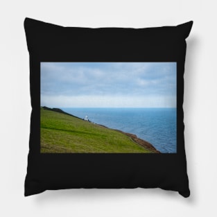 Whitby lighthouse on the Cleveland Way path Pillow