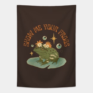 Show Me Your Frogs Tapestry