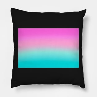 Back to School Teal and Fuchsia Horizontal Gradient Pattern Pillow