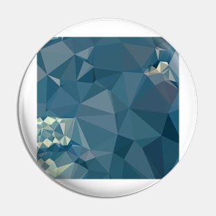 Cadet Blue Abstract Low Polygon Background Pin