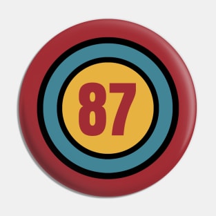 The Number 87 - eighty seven - eighty seventh - 87th Pin