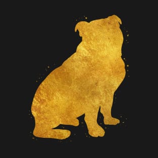 English Bulldog Puppy golden art T-Shirt