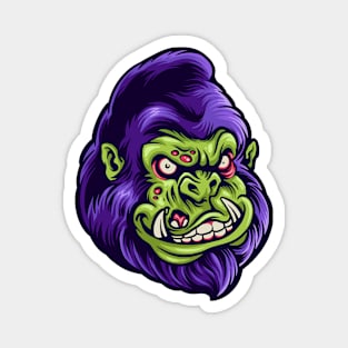 Zombie Gorilla Head Magnet