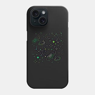 Green Galaxy Pattern Phone Case