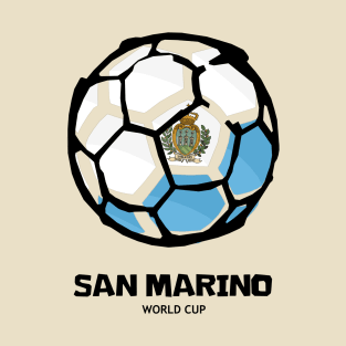 San Marino Football Country Flag T-Shirt