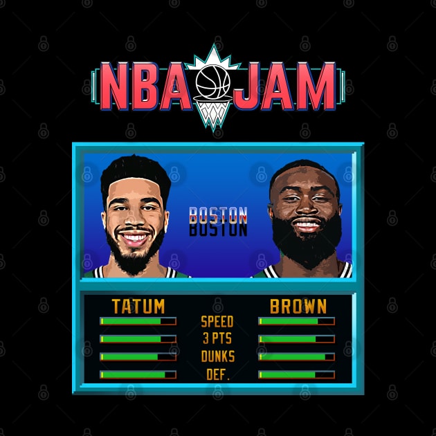 NBA JAM - Boston Basketball by Buff Geeks Art