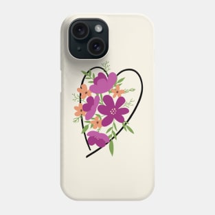 Heart Bouquet of Flowers Phone Case