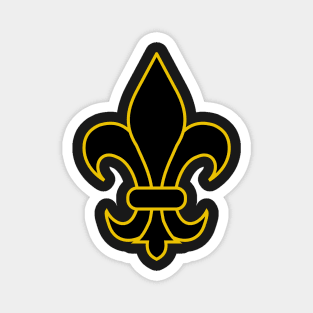 Fleur de lis (black and gold) Magnet