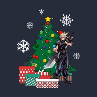 Cloud Strife Around The Christmas Tree Final Fantasy T-Shirt