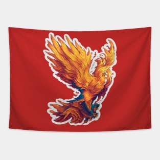 RED FIRE PHOENIX Tapestry