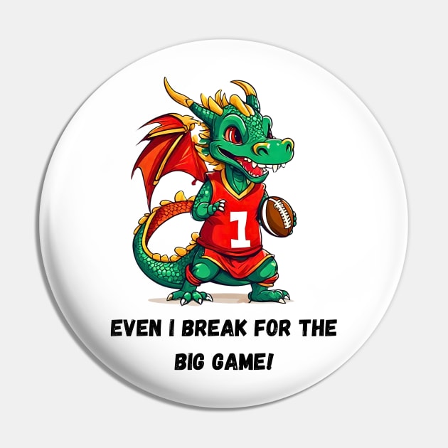 Even the Dragon Breaks for the Big Game! Pin by Doodle and Things