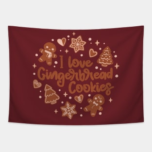 I Love Gingerbread Cookies Tapestry