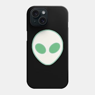 Big Green Eyed Aliens Head Phone Case