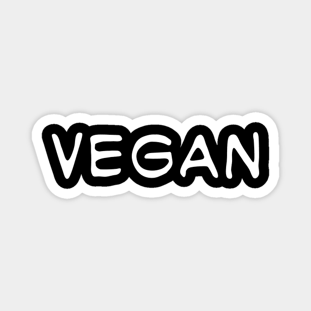 "Vegan" minimalistic deisgn Magnet by PeachAndPatches