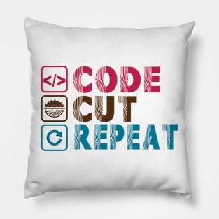 Code | Cut | Repeat Pillow