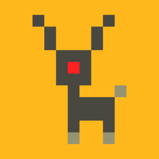 Pixel Rudolph The Red-Nosed Reindeer T-Shirt