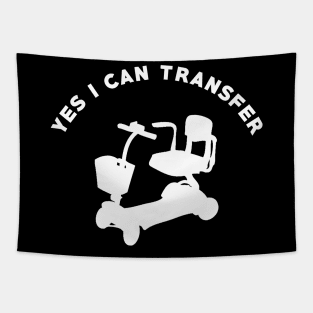 Yes I Can Transfer Mobility Scooter Amusement Park Tapestry