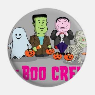 Cute Kid's - The Boo Crew - Cartoon Monsters - Trick or Treat Pin