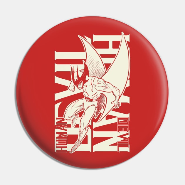 Devilman Cartoon 80s Pin by TEEWEB