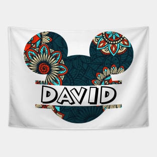 David Name With Seamless Pattern Tapestry