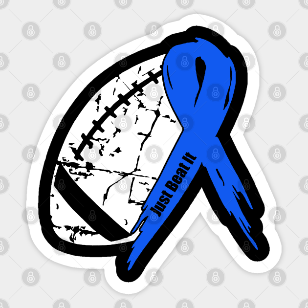 Huntington S Disease Awareness Football Ribbon Huntingtons Disease Sticker Teepublic