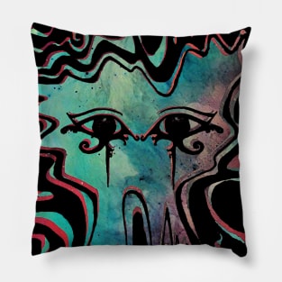 Psychedelic Ankh Pillow