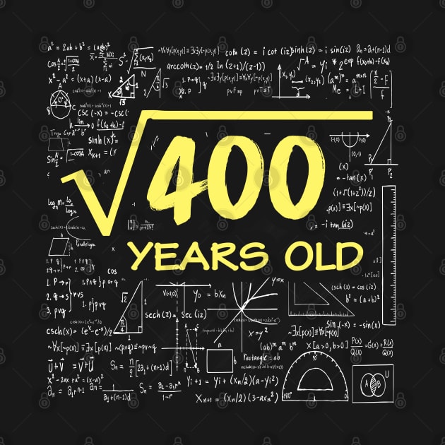 Square Root 20th Birthday 20 Years Old Math Lover by CelineTootd